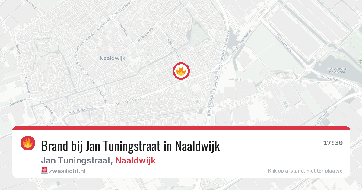 Brand bij Jan Tuningstraat in Naaldwijk — 23 mrt 2026