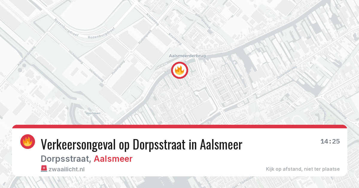 Verkeersongeval op Dorpsstraat in Aalsmeer — 1 apr 2026