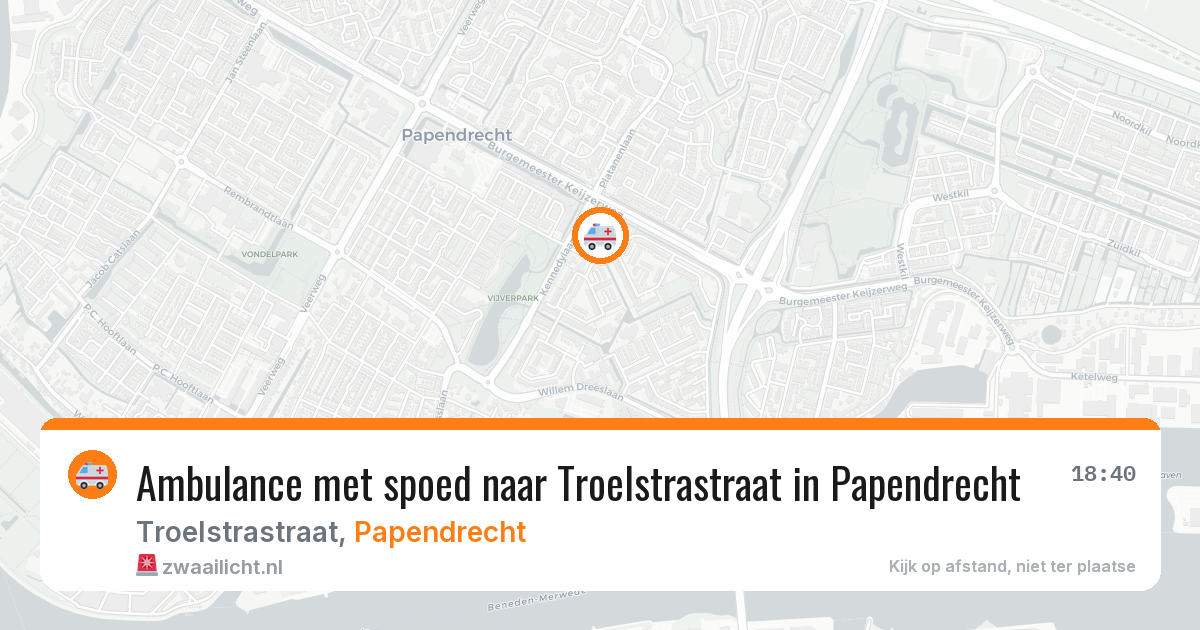 Ambulance met spoed naar Troelstrastraat in Papendrecht — 29 jan 2026