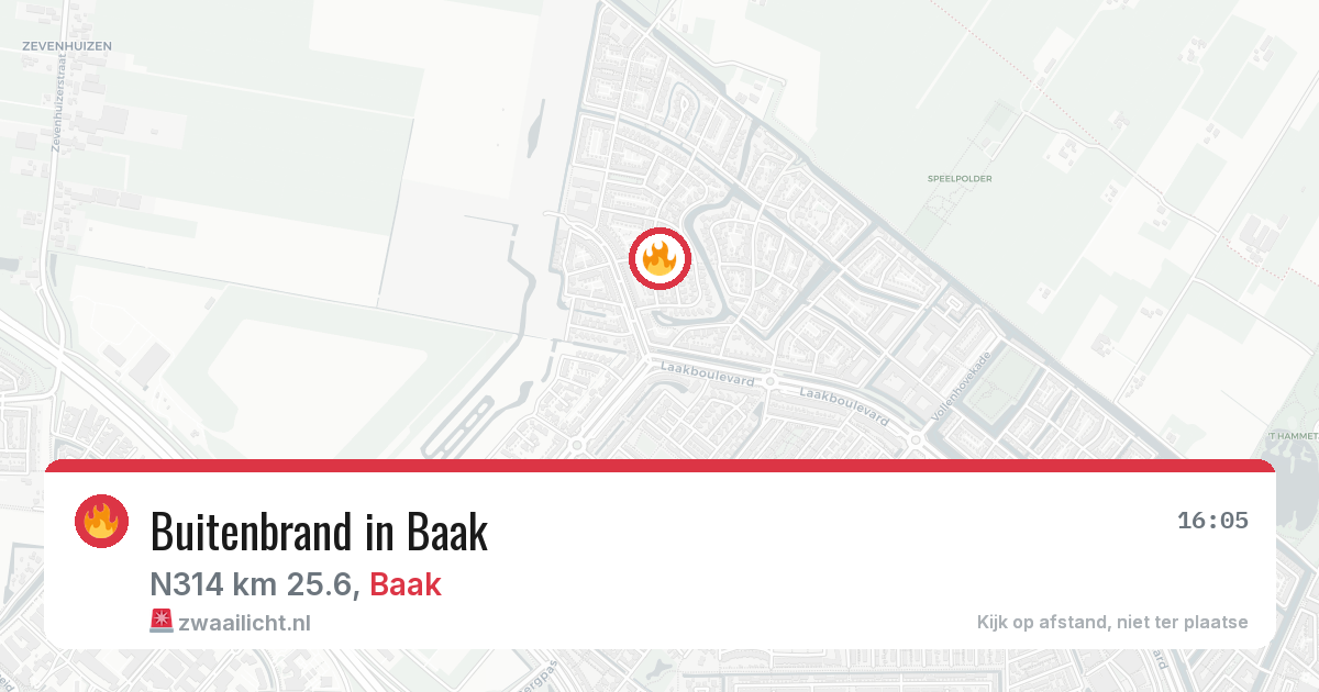 Buitenbrand in Baak — 6 apr 2026