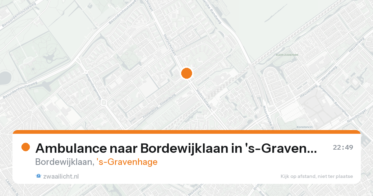 Ambulance naar Bordewijklaan in 's-Gravenhage — 25 aug 2026