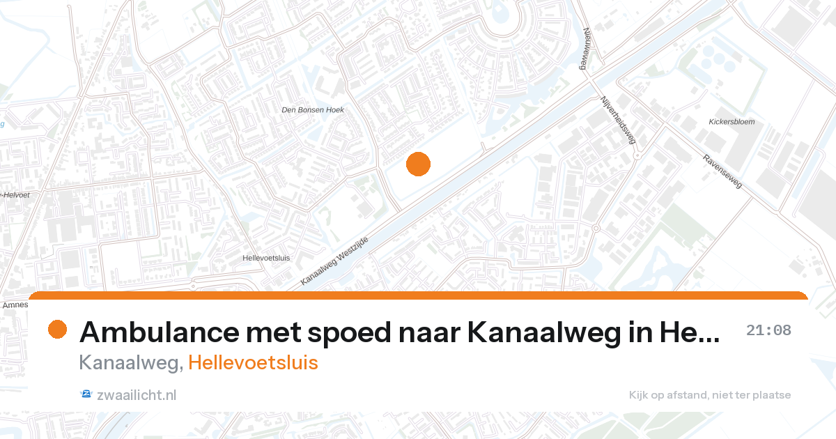 Ambulance met spoed naar Kanaalweg in Hellevoetsluis — 26 aug 2026