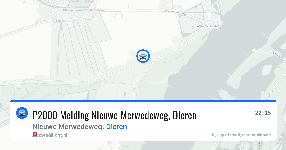 P2000 Melding Nieuwe Merwedeweg, Dieren — 3 aug 2026