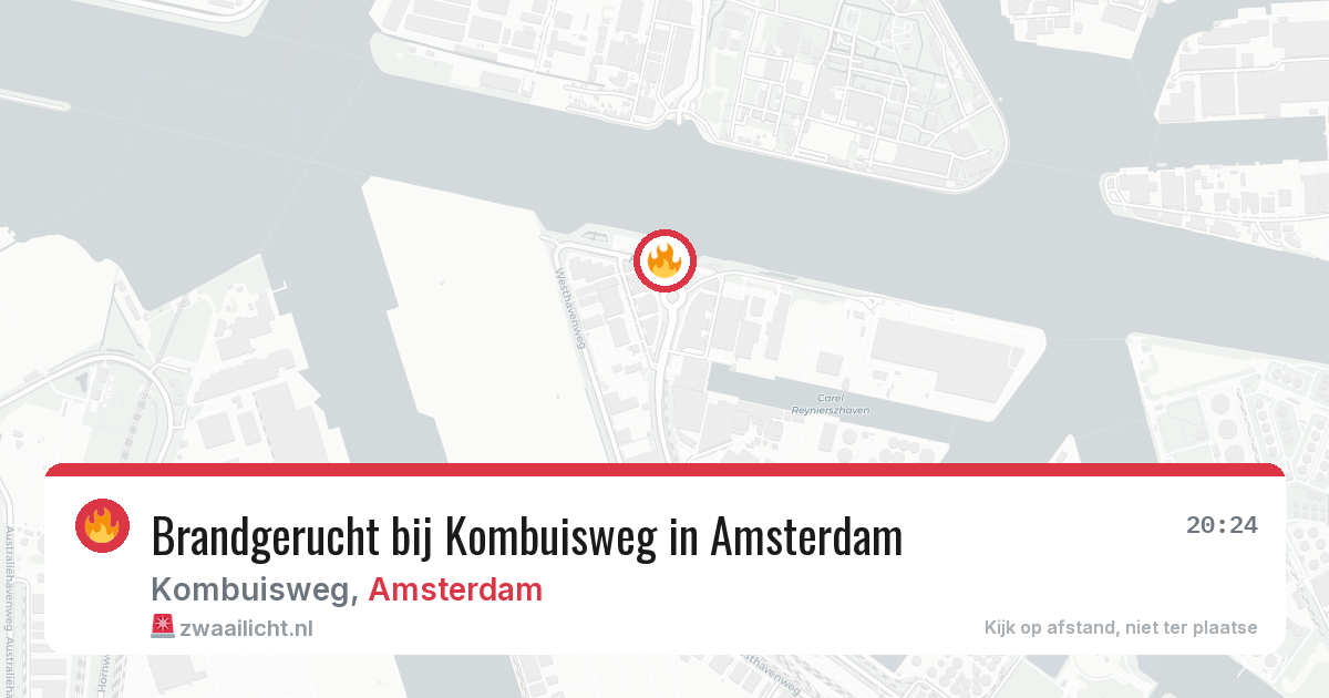 Brandgerucht bij Kombuisweg in Amsterdam — 7 aug 2026