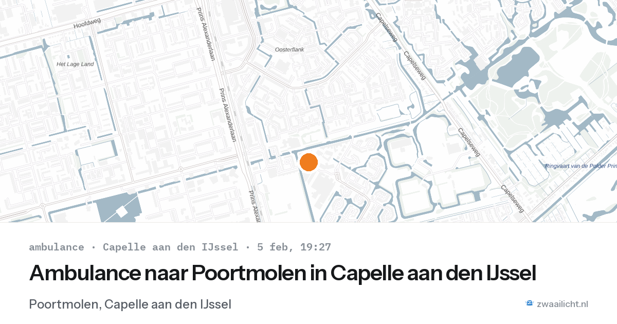 Ambulance naar Poortmolen in Capelle aan den IJssel — 5 feb 2026