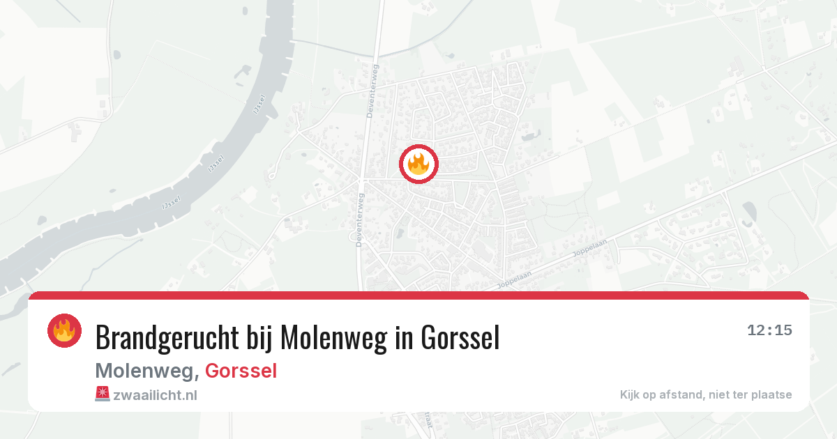 Brandgerucht bij Molenweg in Gorssel — 18 mrt 2026
