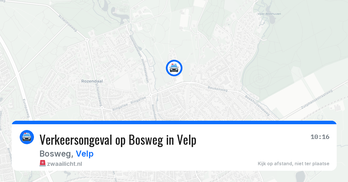Verkeersongeval op Bosweg in Velp — 24 jan 2026
