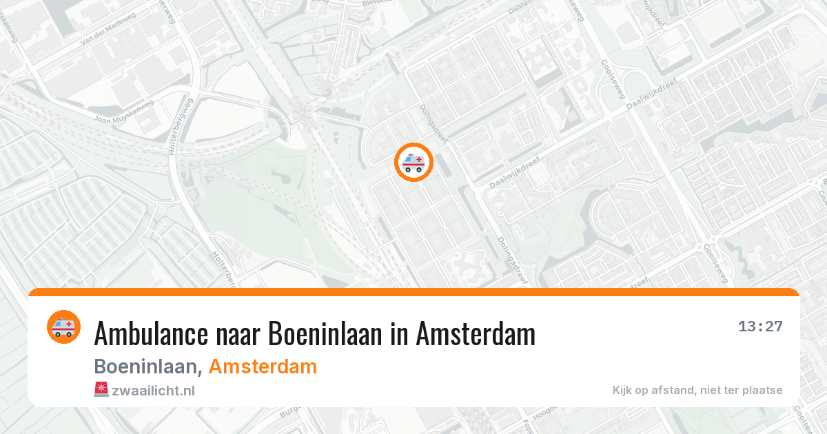 Ambulance naar Boeninlaan in Amsterdam — 11 jul 2026