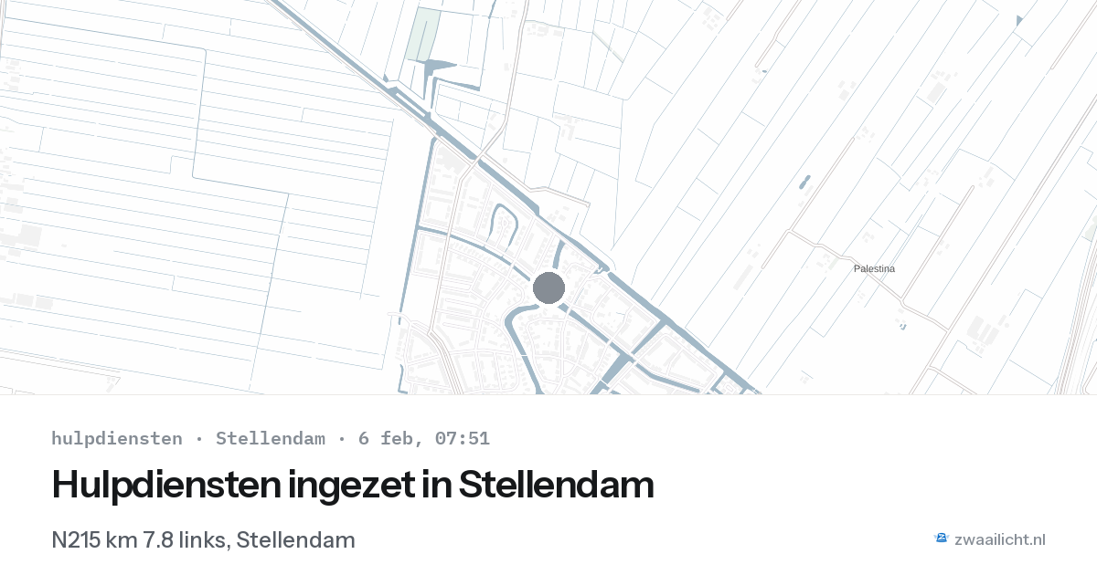 Hulpdiensten ingezet in Stellendam — 6 feb 2026 | 🚨 Zwaailicht.nl