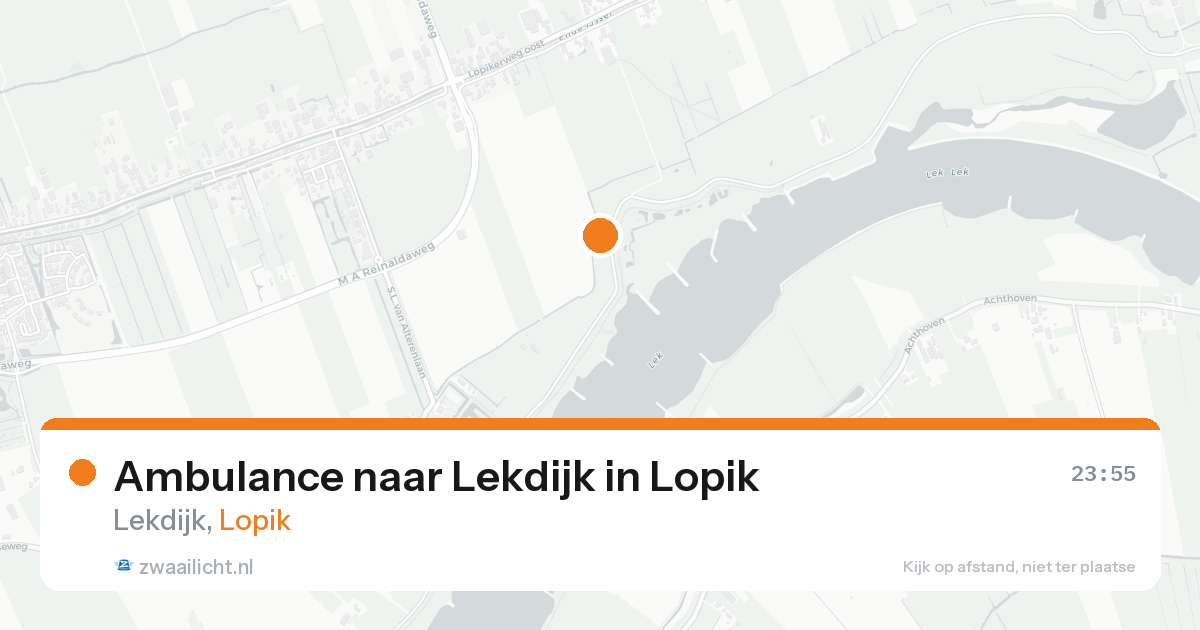 Ambulance naar Lekdijk in Lopik — 21 aug 2026