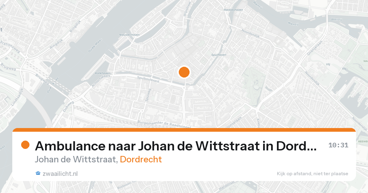 Ambulance naar Johan de Wittstraat in Dordrecht — 15 aug 2026