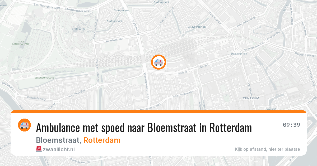 Ambulance met spoed naar Bloemstraat in Rotterdam — 26 jun 2026