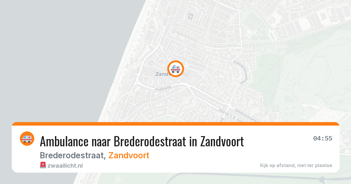 Ambulance naar Brederodestraat in Zandvoort — 23 mrt 2026