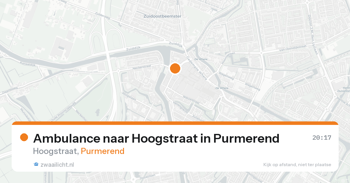 Ambulance naar Hoogstraat in Purmerend — 7 jun 2026