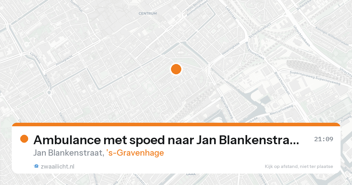 Ambulance met spoed naar Jan Blankenstraat in 's-Gravenhage — 18 aug 2026