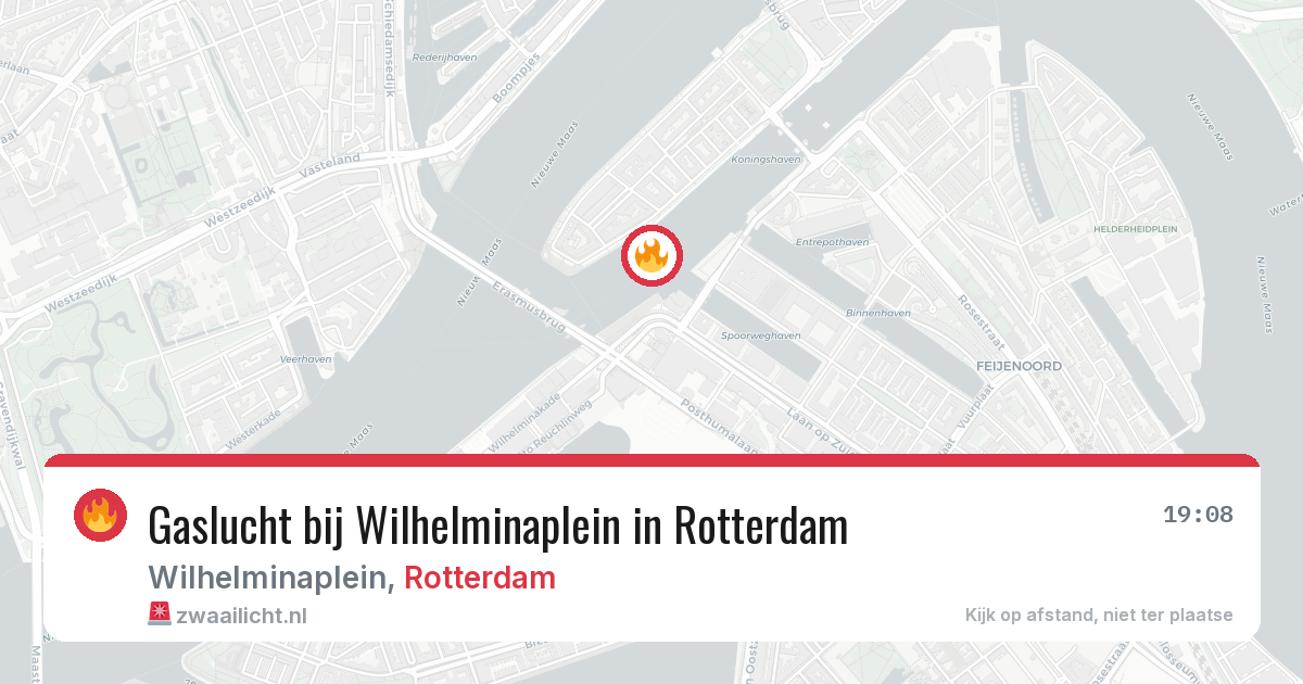 Gaslucht bij Wilhelminaplein in Rotterdam — 26 mei 2026