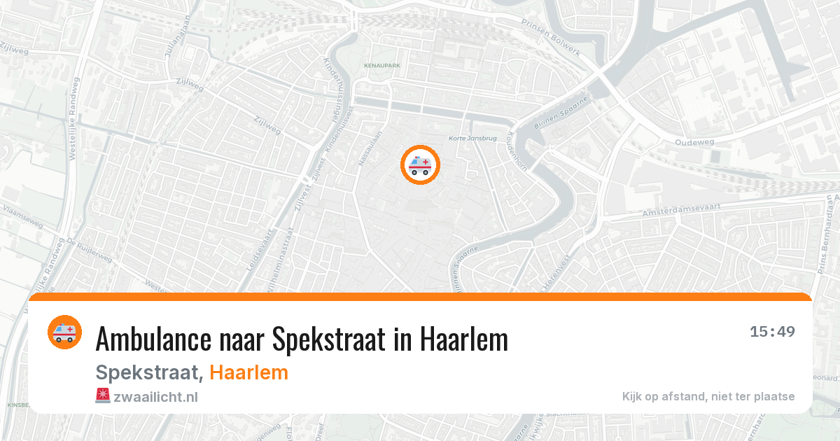Ambulance naar Spekstraat in Haarlem — 5 aug 2026