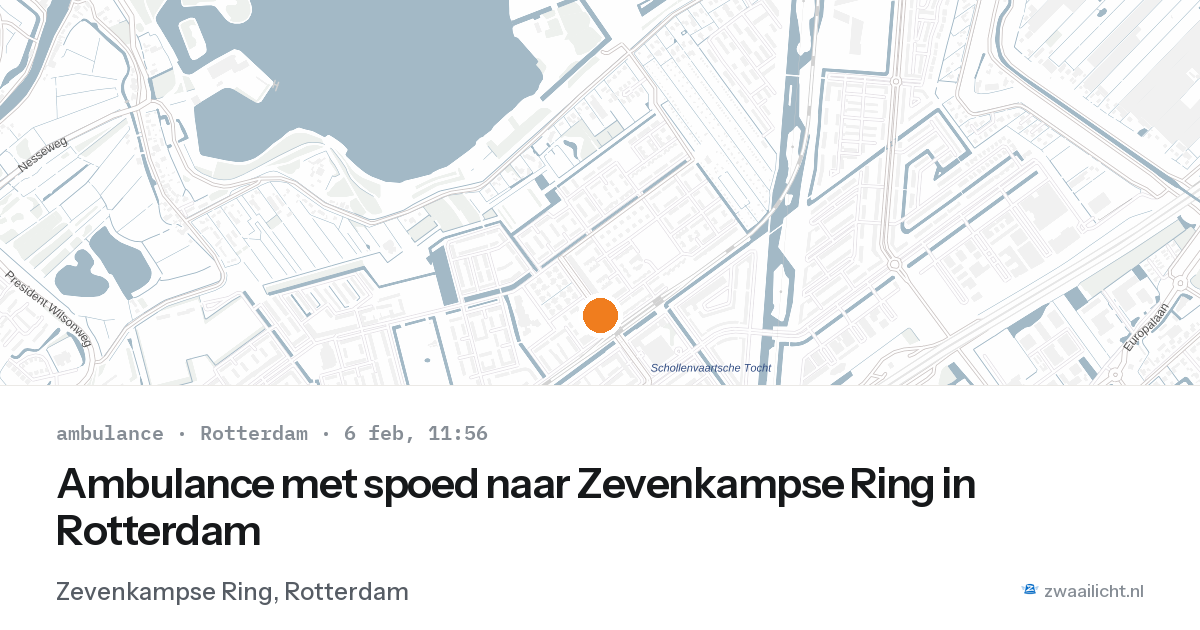 Ambulance met spoed naar Zevenkampse Ring in Rotterdam — 6 feb 2026
