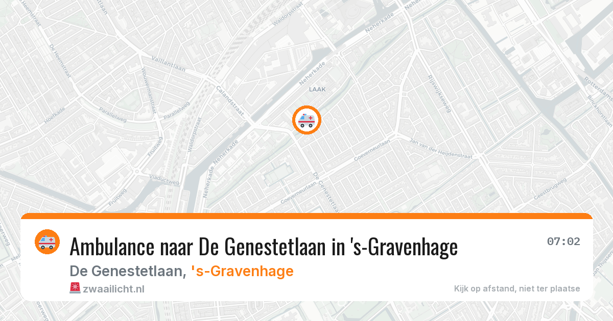 Ambulance naar De Genestetlaan in 's-Gravenhage — 15 jul 2026