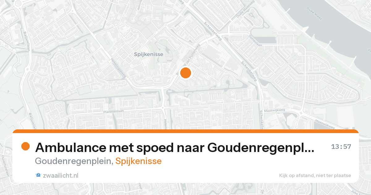 Ambulance met spoed naar Goudenregenplein in Spijkenisse — 3 jul 2026