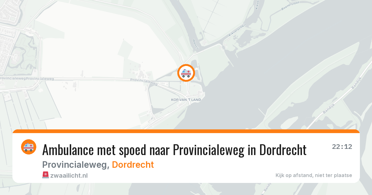 Ambulance met spoed naar Provincialeweg in Dordrecht — 23 mrt 2026