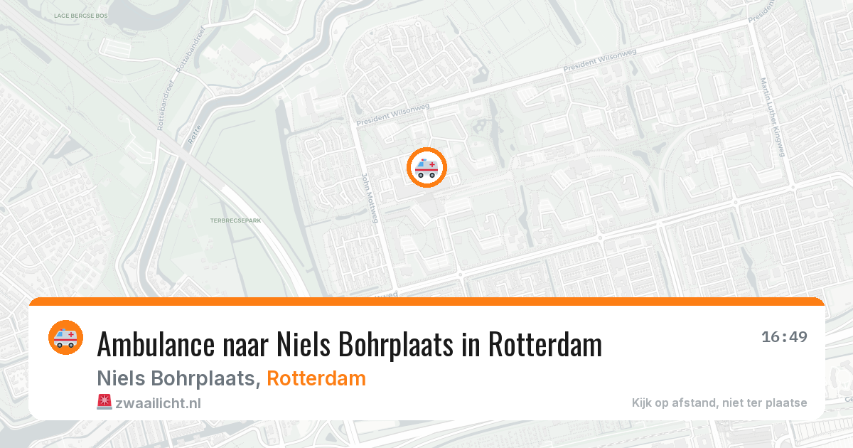 Ambulance naar Niels Bohrplaats in Rotterdam — 10 mei 2026