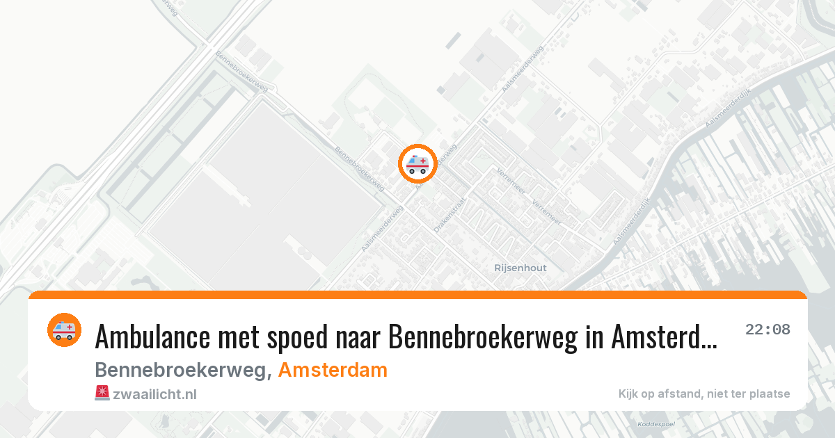Ambulance met spoed naar Bennebroekerweg in Amsterdam — 29 apr 2026