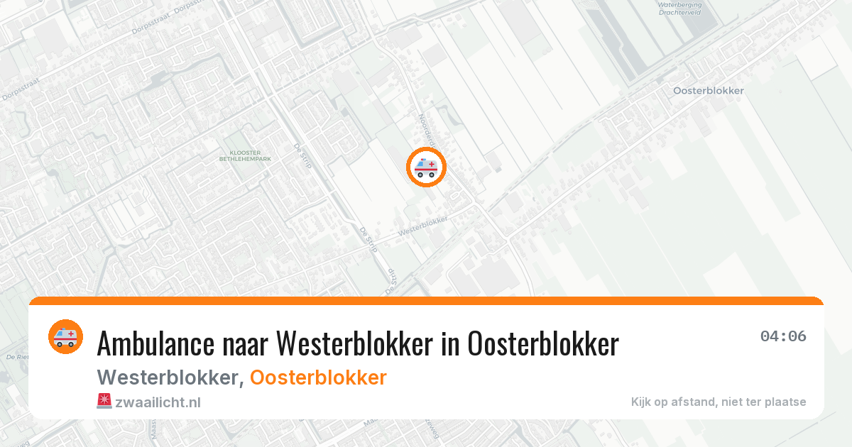 Ambulance naar Westerblokker in Oosterblokker — 6 apr 2026