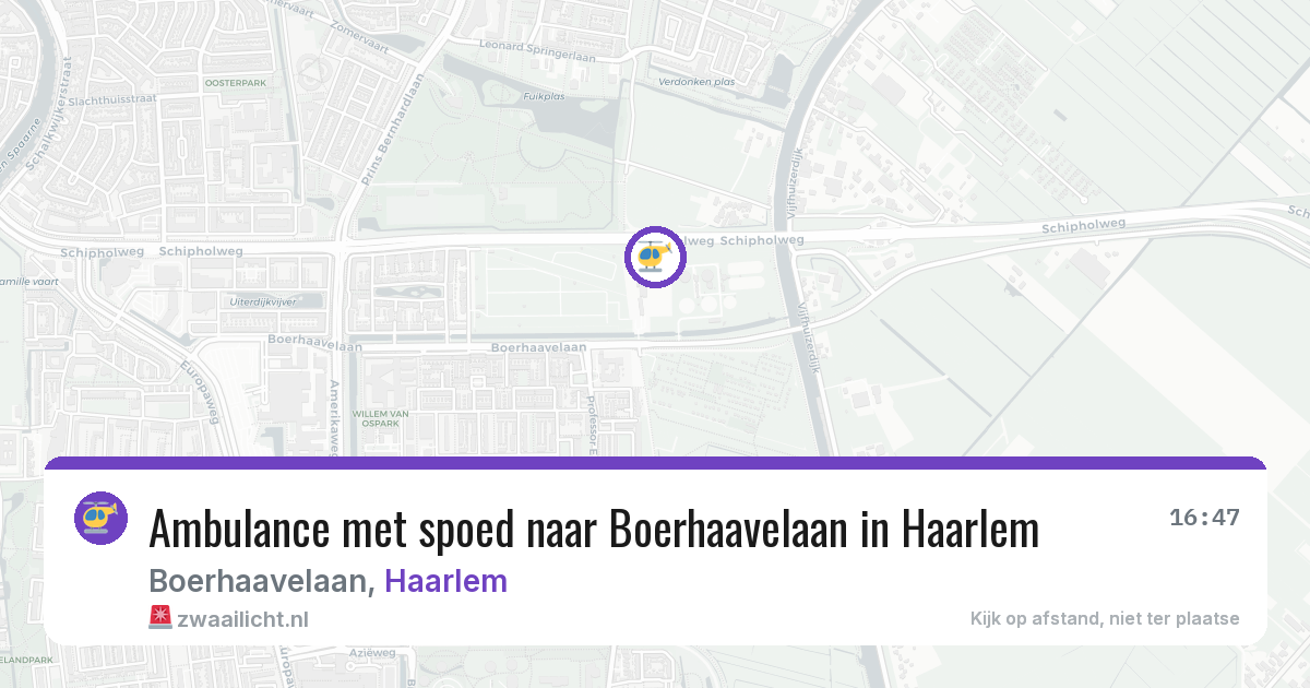 Ambulance met spoed naar Boerhaavelaan in Haarlem — 29 mei 2026