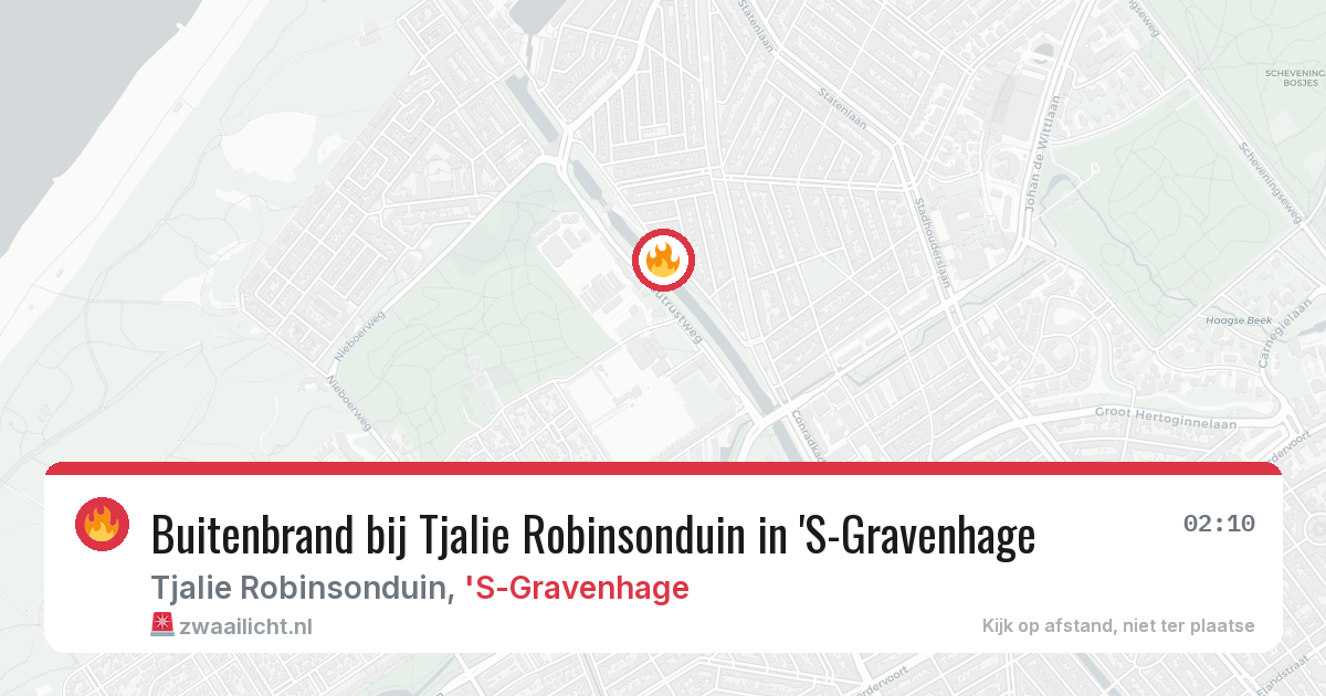 Buitenbrand bij Tjalie Robinsonduin in 'S-Gravenhage — 27 jun 2026