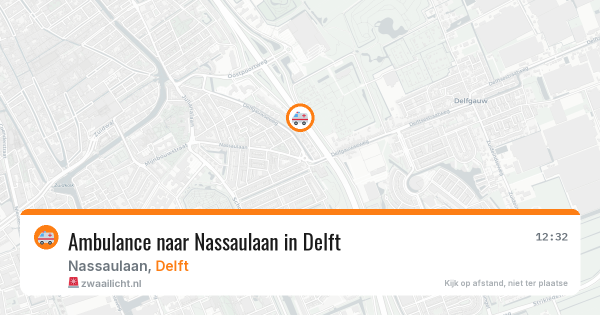 Ambulance naar Nassaulaan in Delft — 30 mrt 2026
