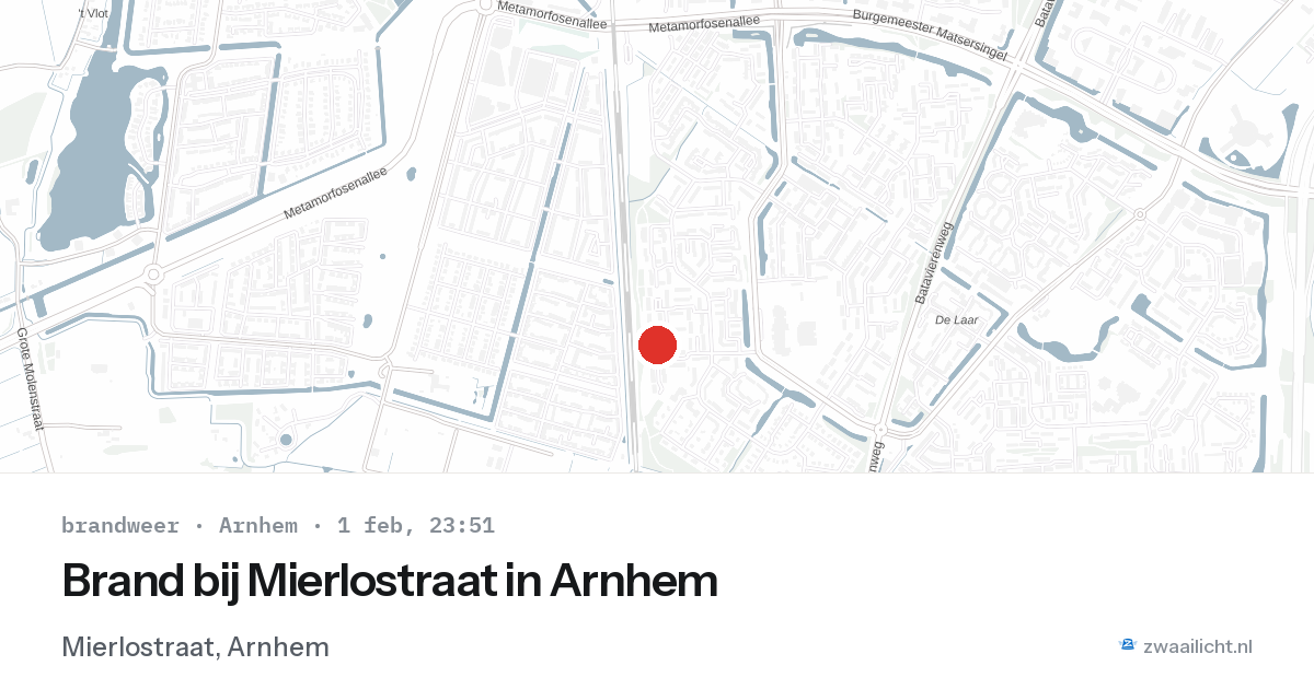Brand bij Mierlostraat in Arnhem — 1 feb 2026