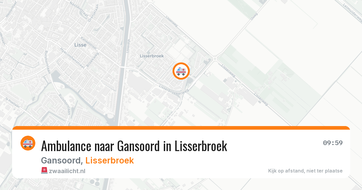 Ambulance naar Gansoord in Lisserbroek — 15 jun 2026