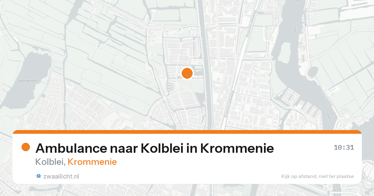 Ambulance naar Kolblei in Krommenie — 24 aug 2026