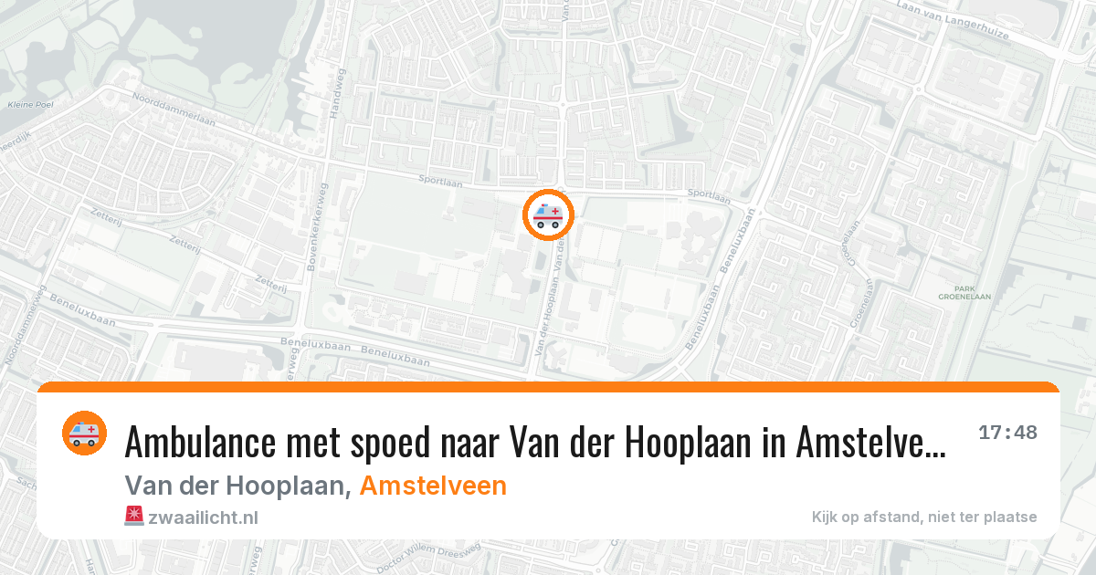 Ambulance met spoed naar Van der Hooplaan in Amstelveen — 1 apr 2026