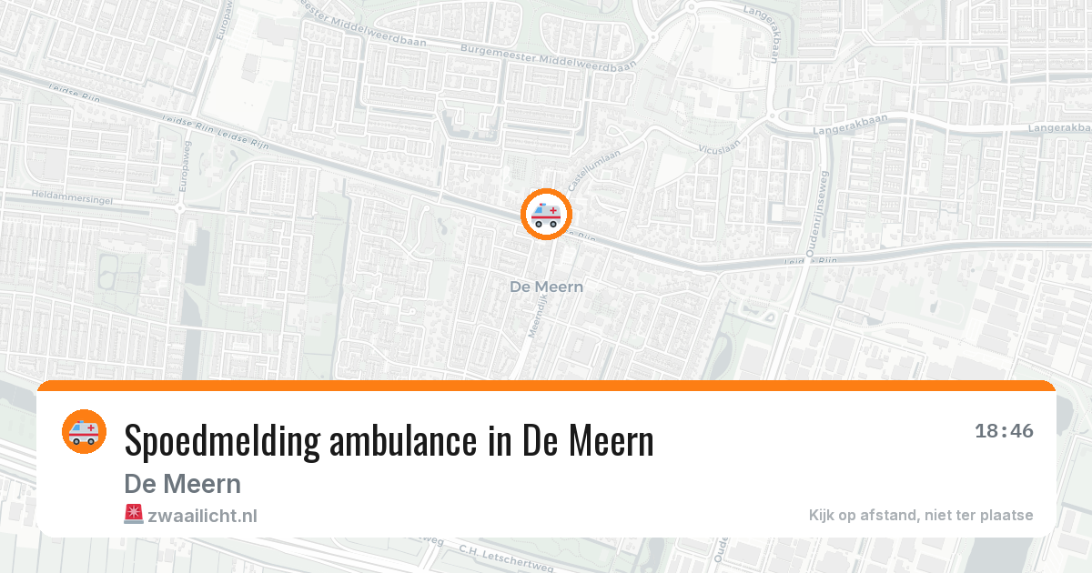 Spoedmelding ambulance in De Meern — 31 jul 2026