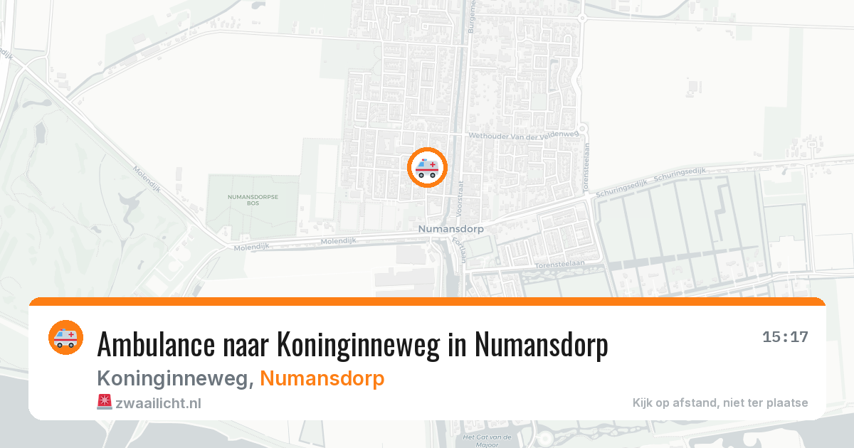 Ambulance naar Koninginneweg in Numansdorp — 30 jun 2026