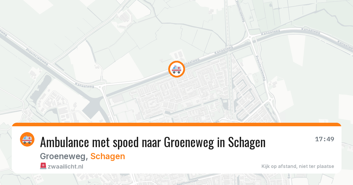 Ambulance met spoed naar Groeneweg in Schagen — 14 mrt 2026