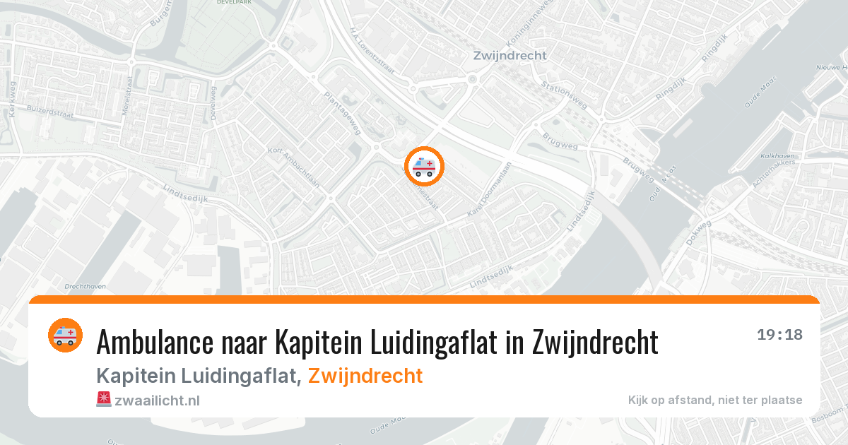 Ambulance naar Kapitein Luidingaflat in Zwijndrecht — 4 jun 2026