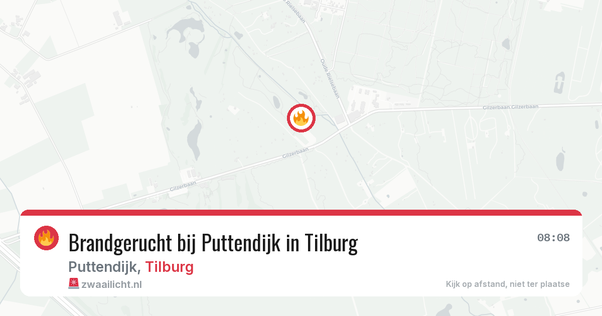 Brandgerucht bij Puttendijk in Tilburg — 25 mei 2026