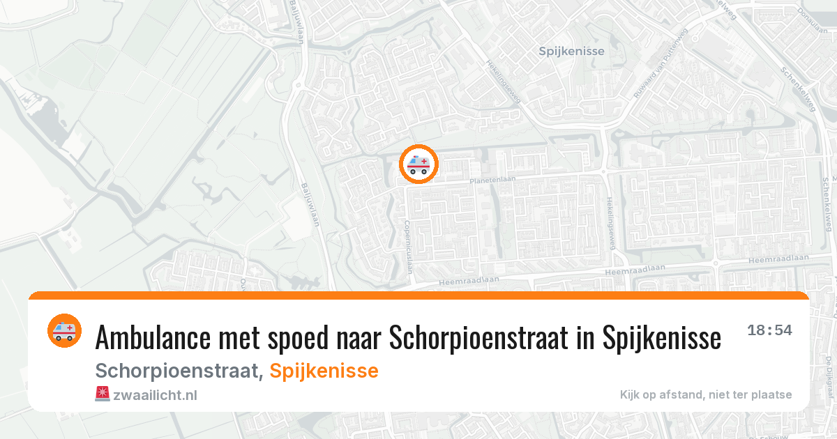 Ambulance met spoed naar Schorpioenstraat in Spijkenisse — 4 jul 2026