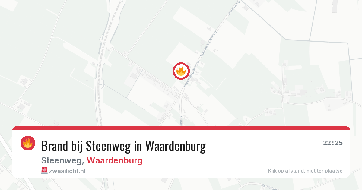 Brand bij Steenweg in Waardenburg — 16 mrt 2026