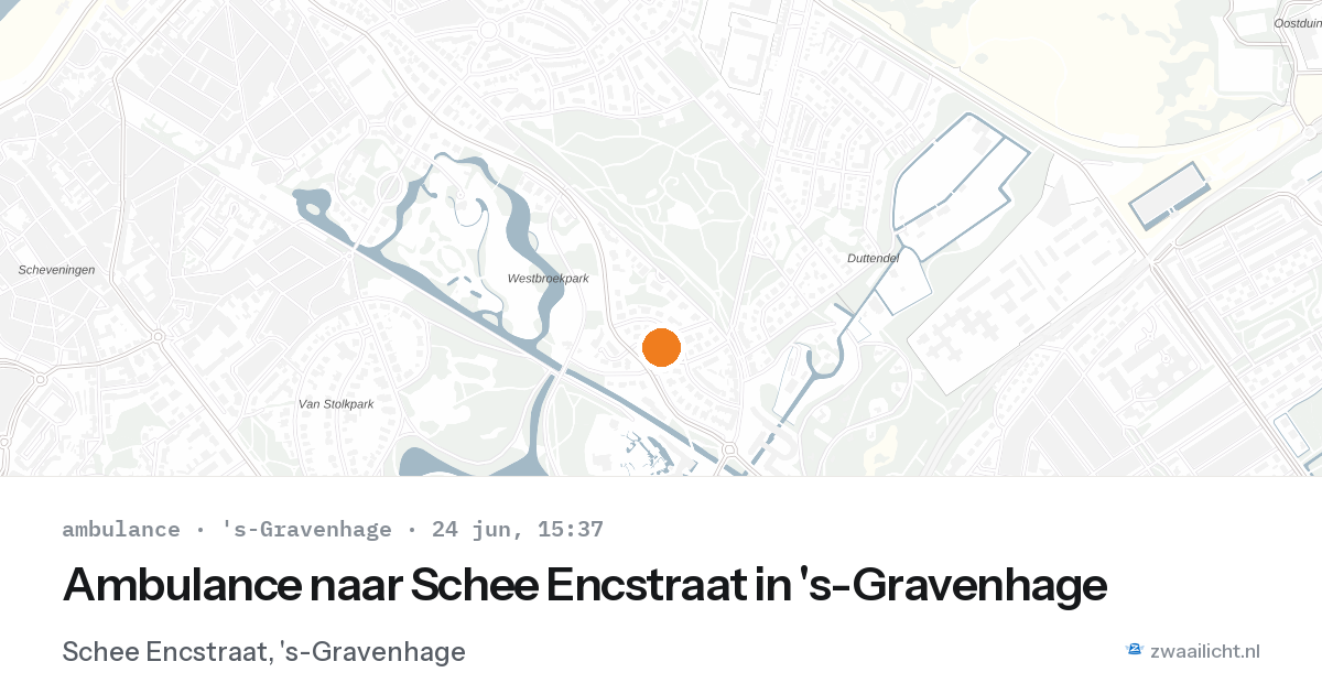 Ambulance naar Schee Encstraat in 's-Gravenhage — 24 jun 2026