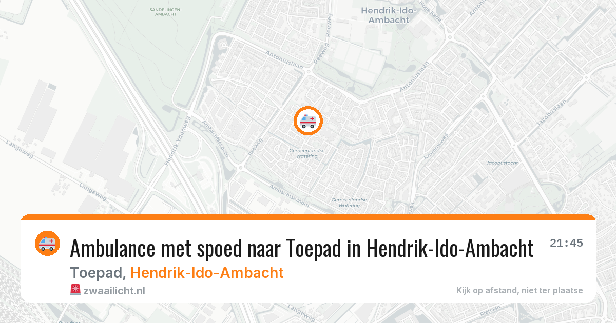 Ambulance met spoed naar Toepad in Hendrik-Ido-Ambacht — 4 apr 2026