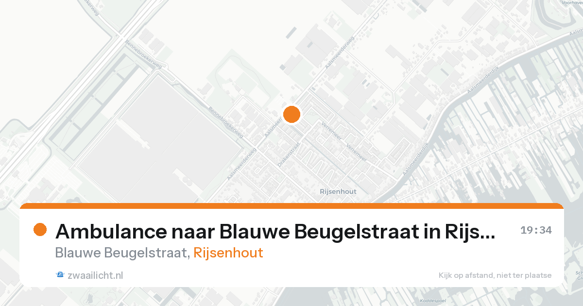 Ambulance naar Blauwe Beugelstraat in Rijsenhout — 29 mei 2026