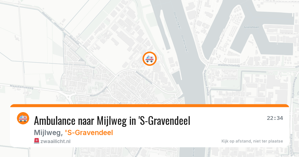 Ambulance naar Mijlweg in 'S-Gravendeel — 2 jul 2026