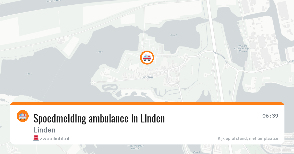 Spoedmelding ambulance in Linden — 21 jun 2026
