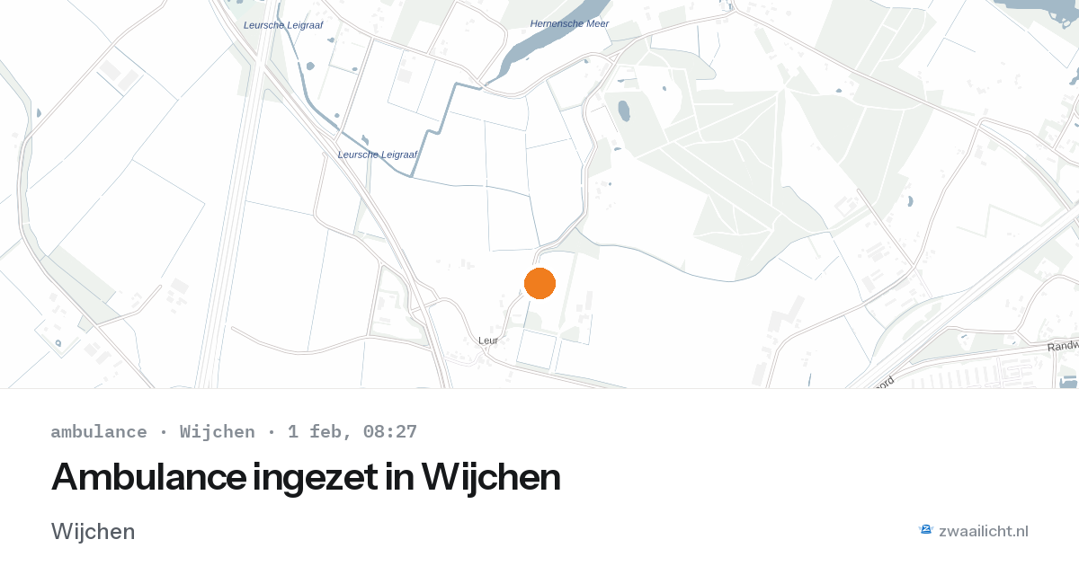Ambulance ingezet in Wijchen — 1 feb 2026