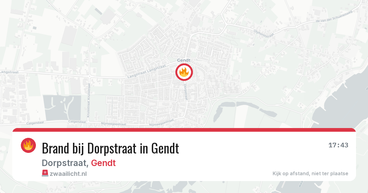 Brand bij Dorpstraat in Gendt — 29 mei 2026