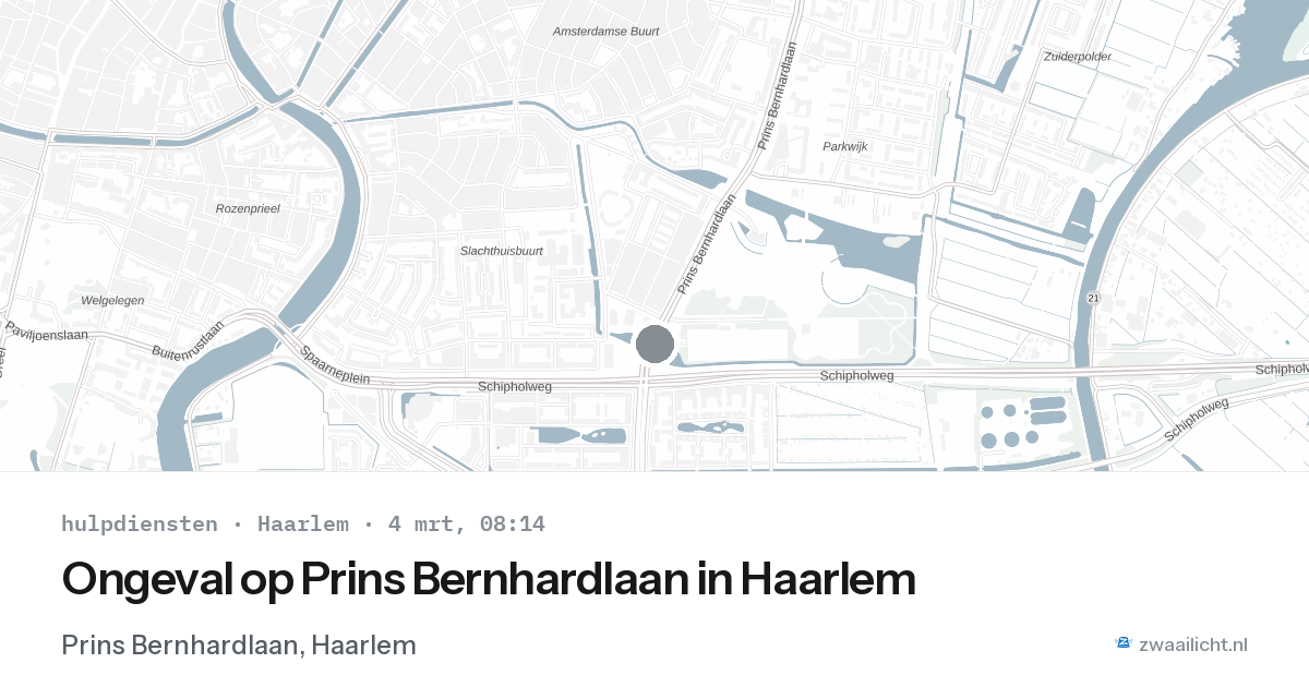 Ongeval op Prins Bernhardlaan in Haarlem — 4 mrt 2026